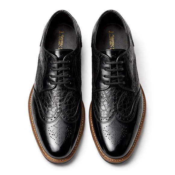 Stacy Adams Other - Stacy Adams Dayton Wingtip Oxford Black Patent Croc Embossed Size 11